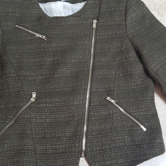 H&M green zipped jacket NWOT - Picture 3 of 5